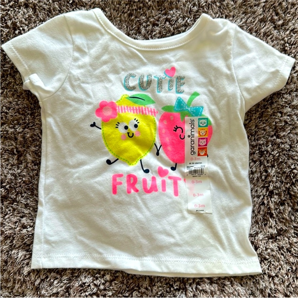 NWT GARANIMALS WHITE “T”SHIRT